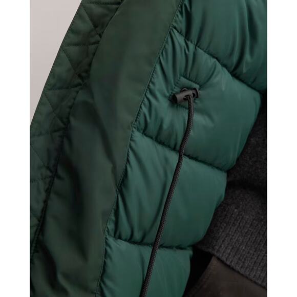 Everlane The ReNew Long Parka Coat Sacrab Green Men's Medium NWT Primaloft - Picture 7 of 16